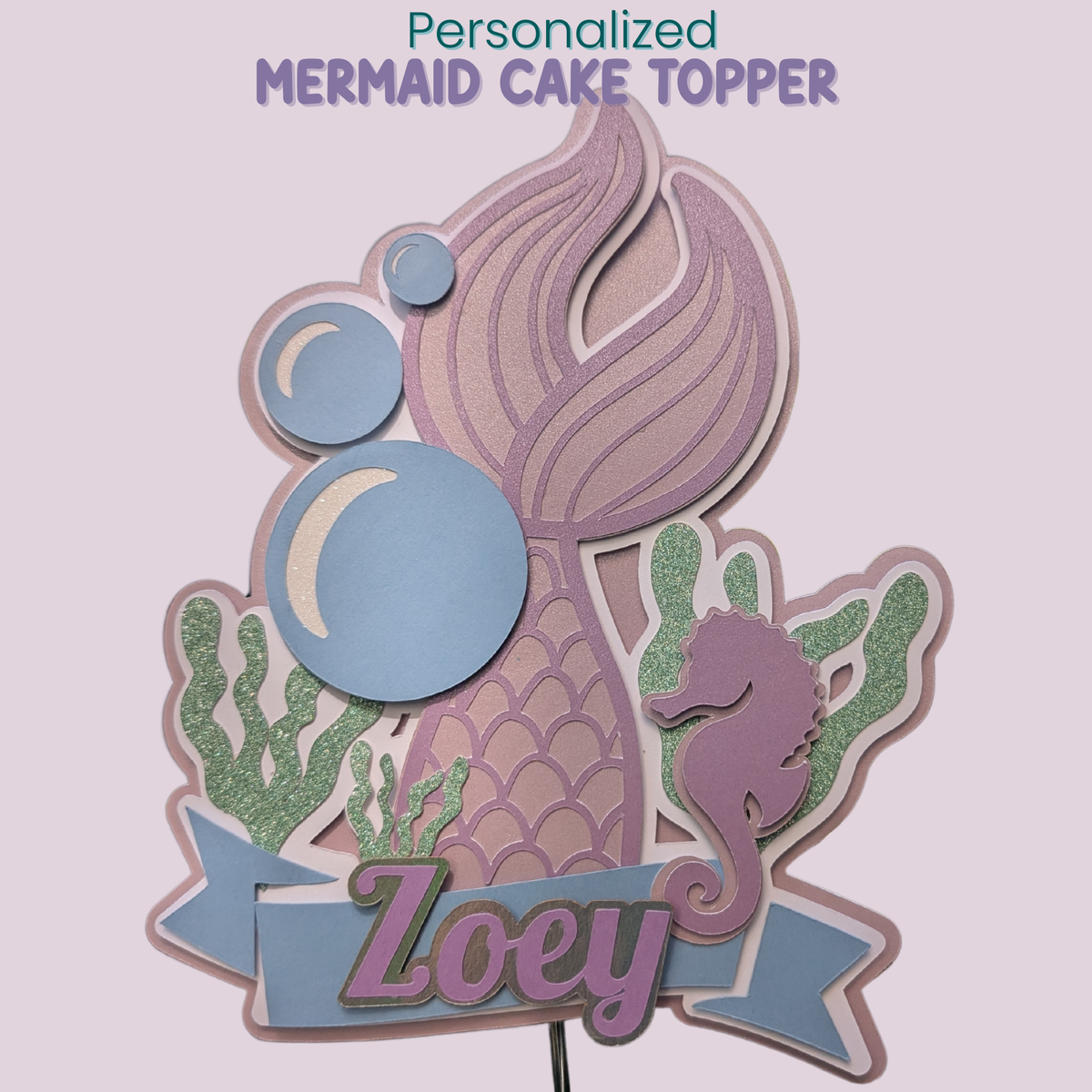 Mermaid cake topper