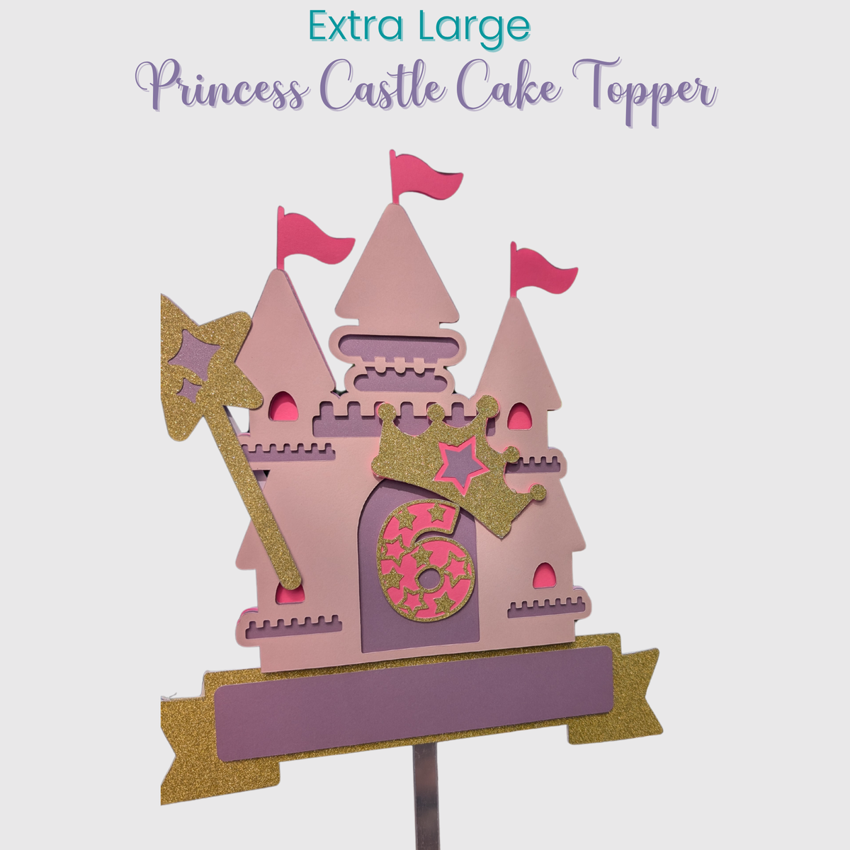 Princess castle cake topper