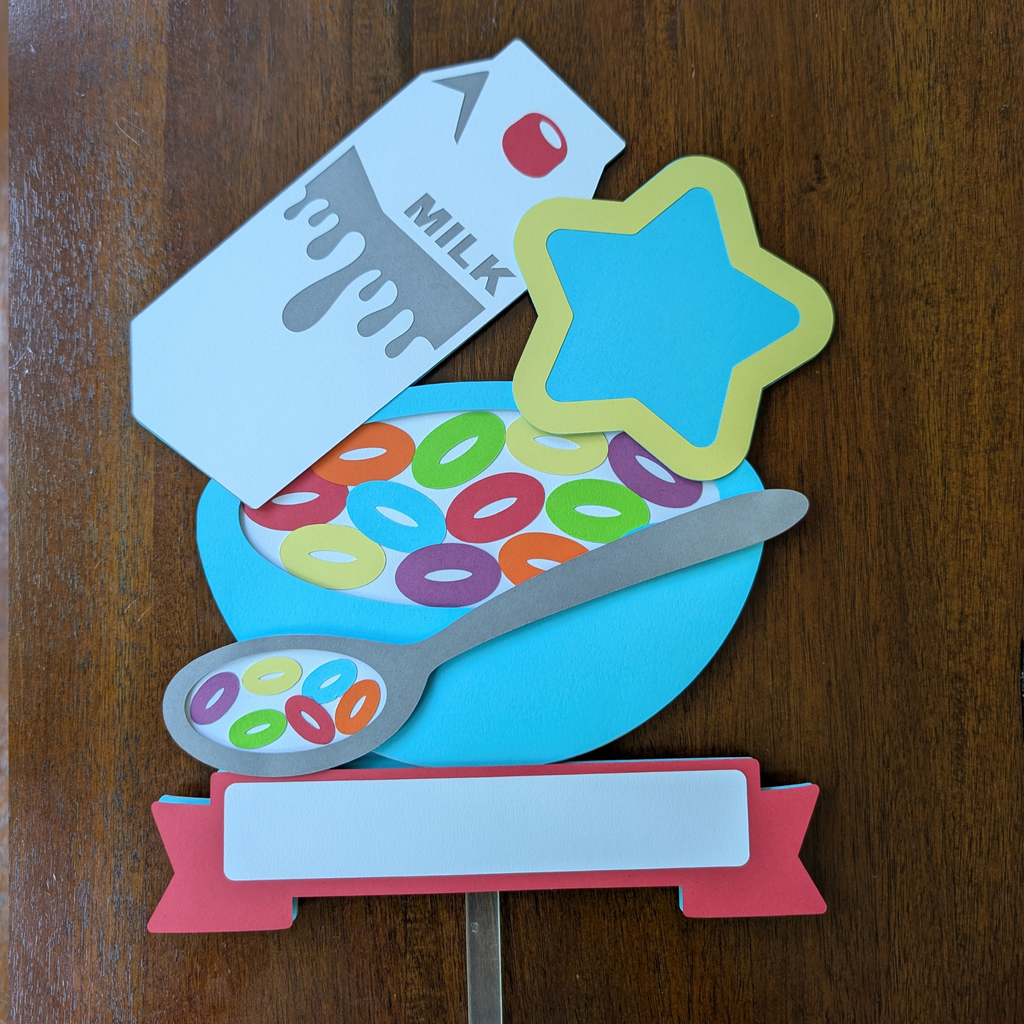 Cereal cake topper