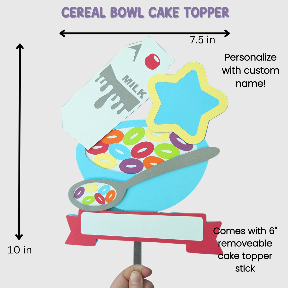 Cereal cake topper