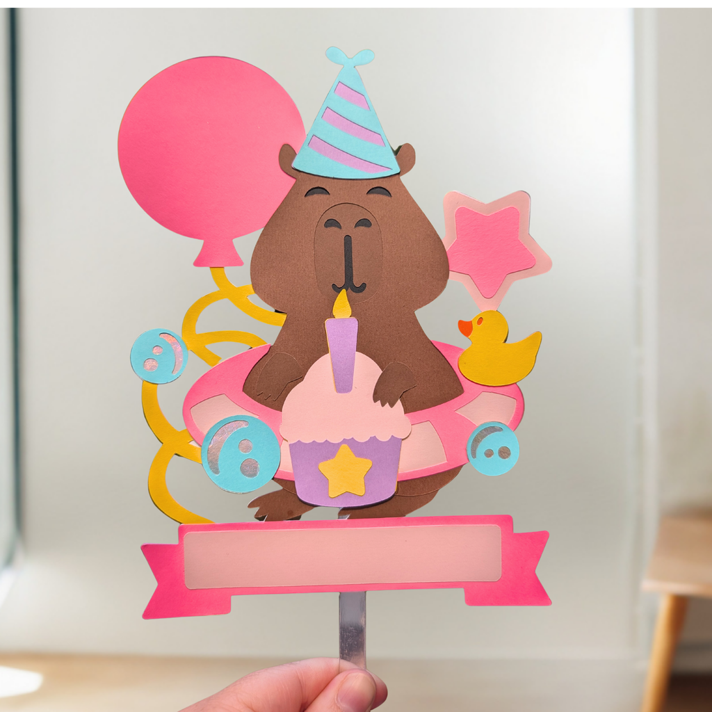 Capybara cake topper