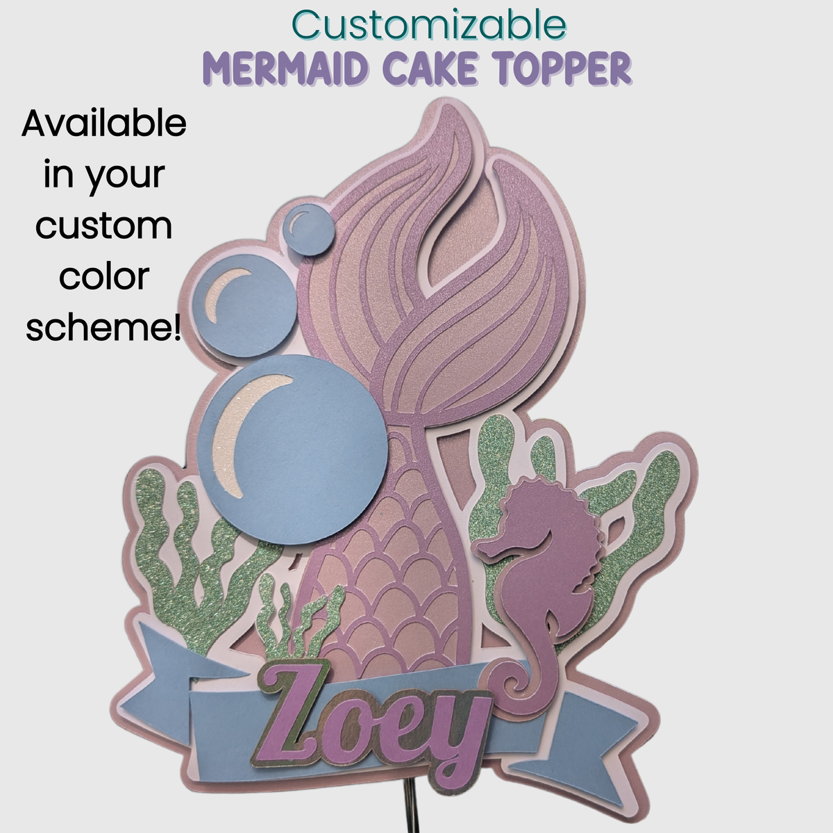 Mermaid cake topper