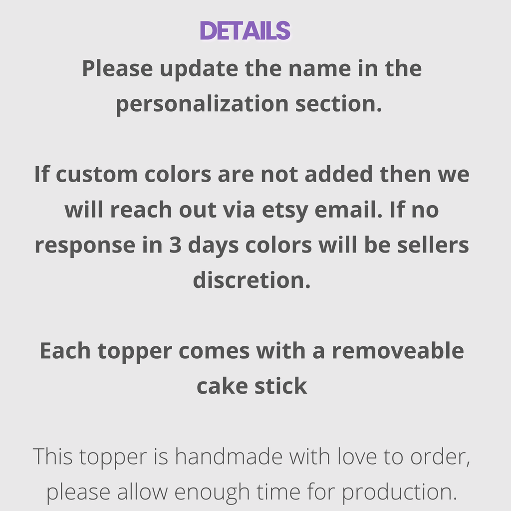Mermaid cake topper details
