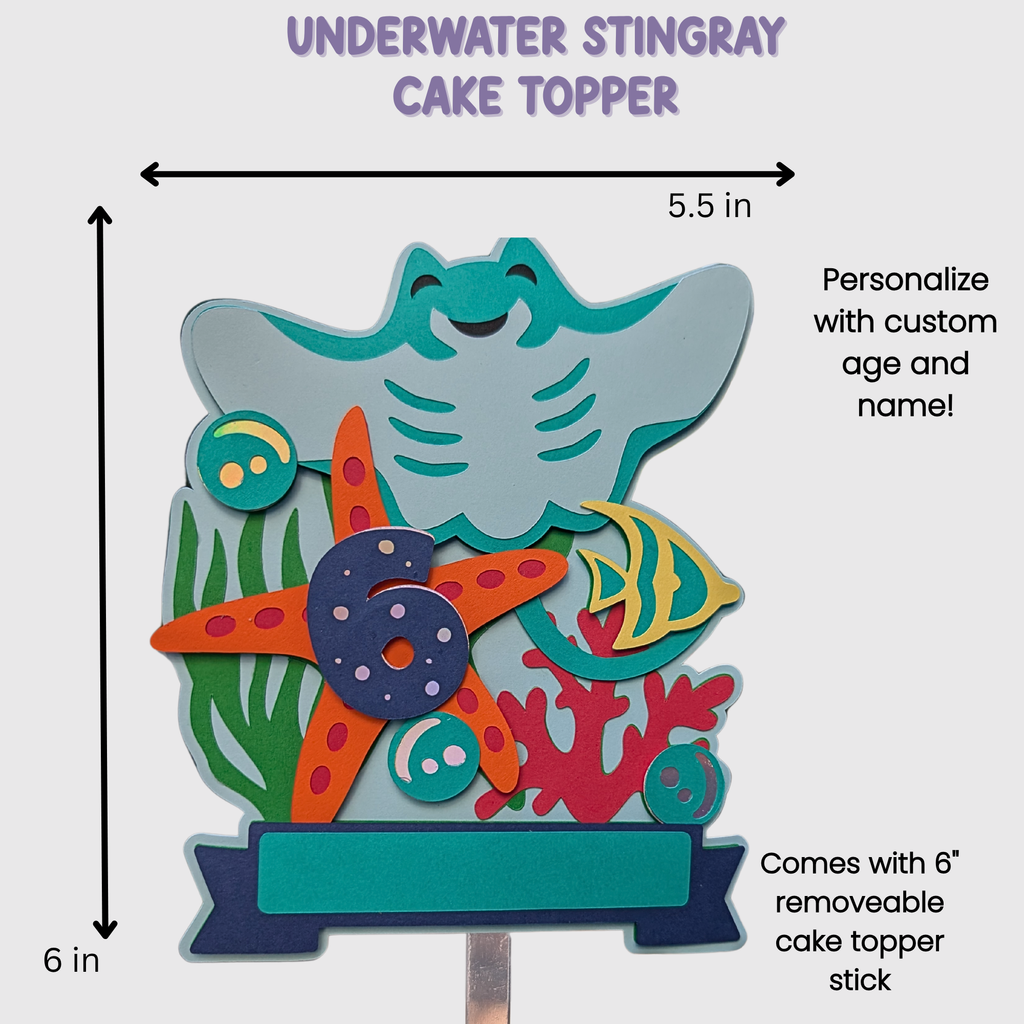 Stingray cake topper