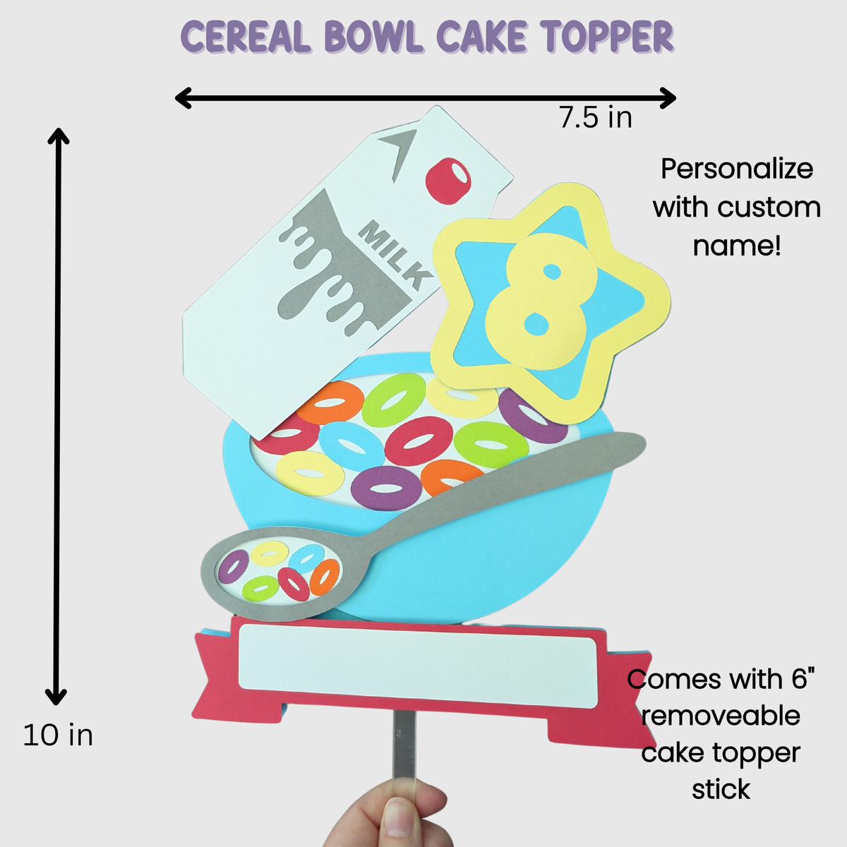 Cereal cake topper