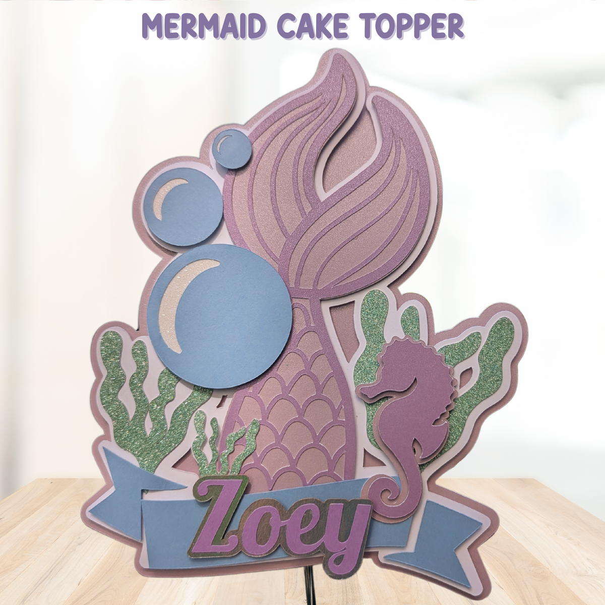 Mermaid cake topper