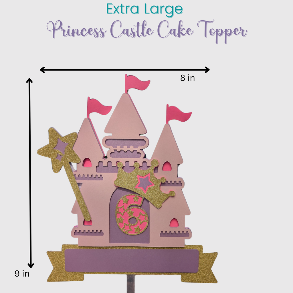 Princess castle cake topper