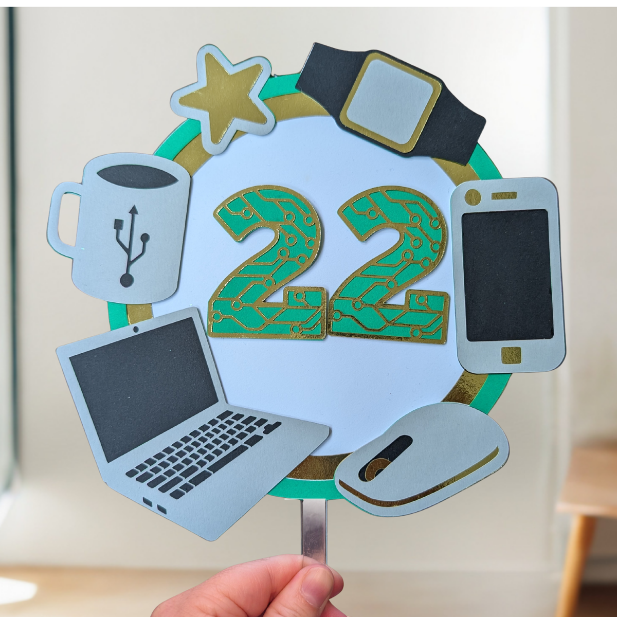 Computer science engineer cake topper