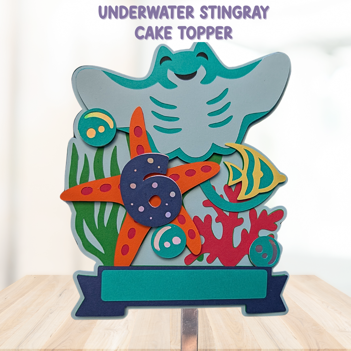 Stingray cake topper