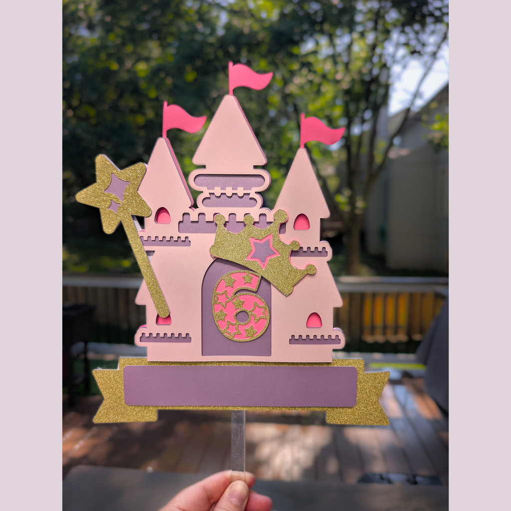 Princess castle cake topper