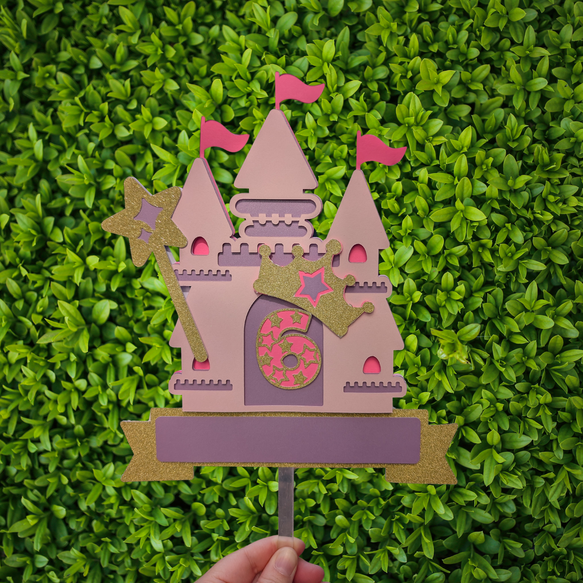 Princess castle cake topper