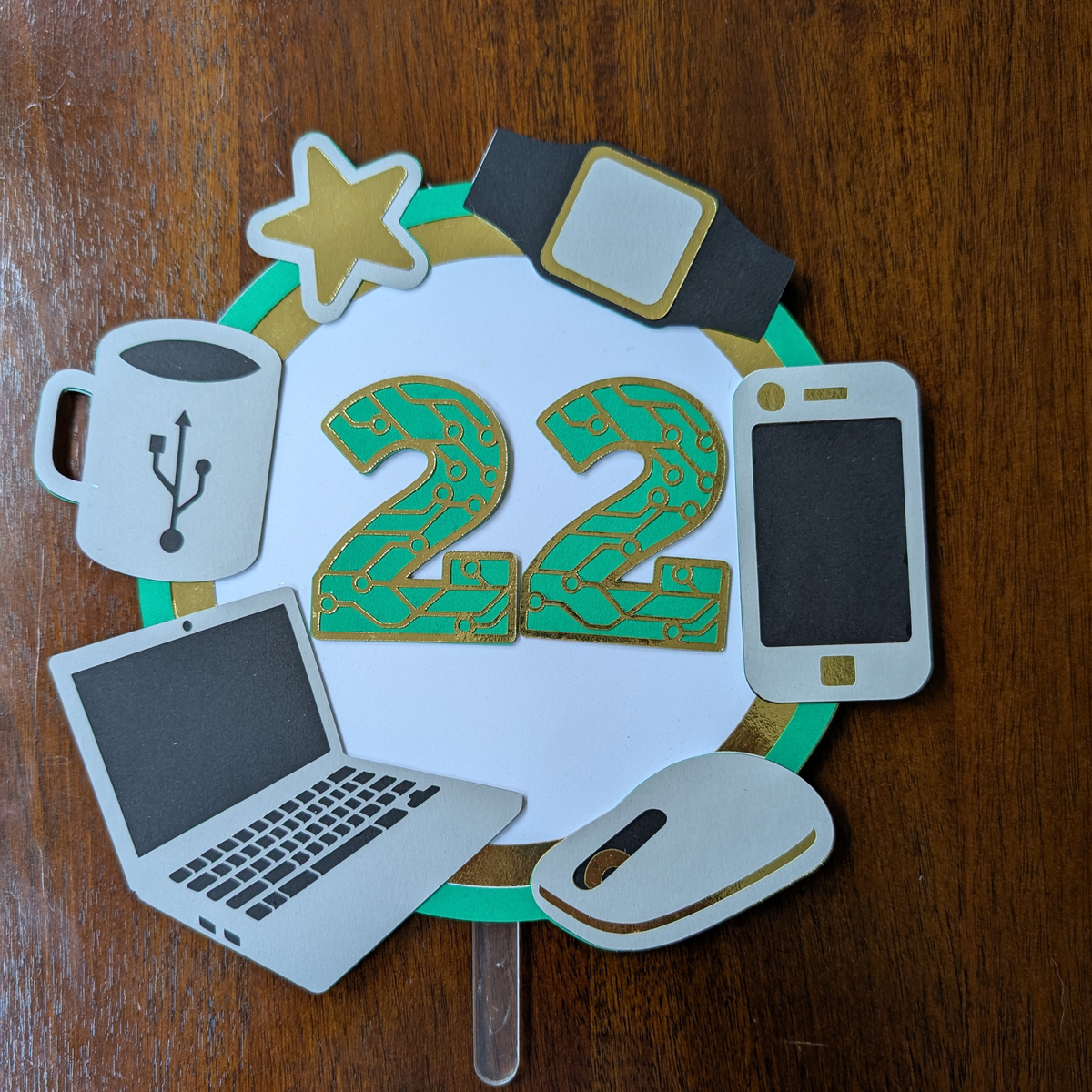 Computer science engineer cake topper