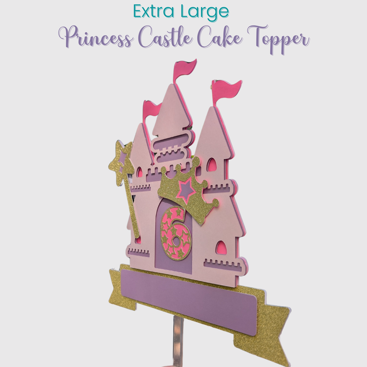 Princess castle cake topper