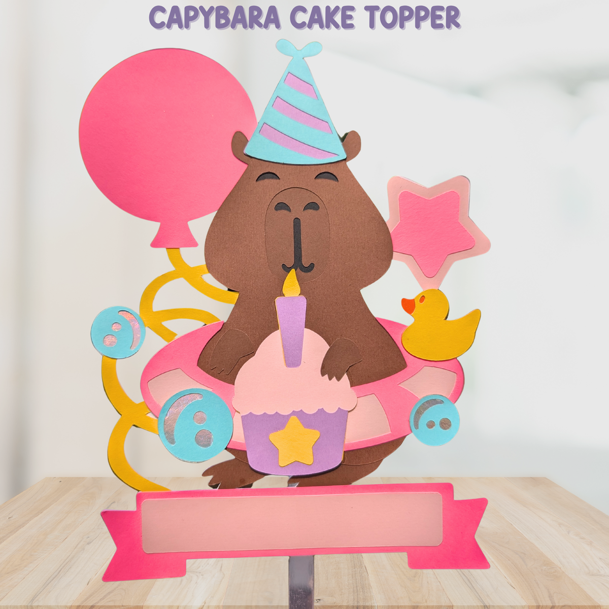 Capybara cake topper