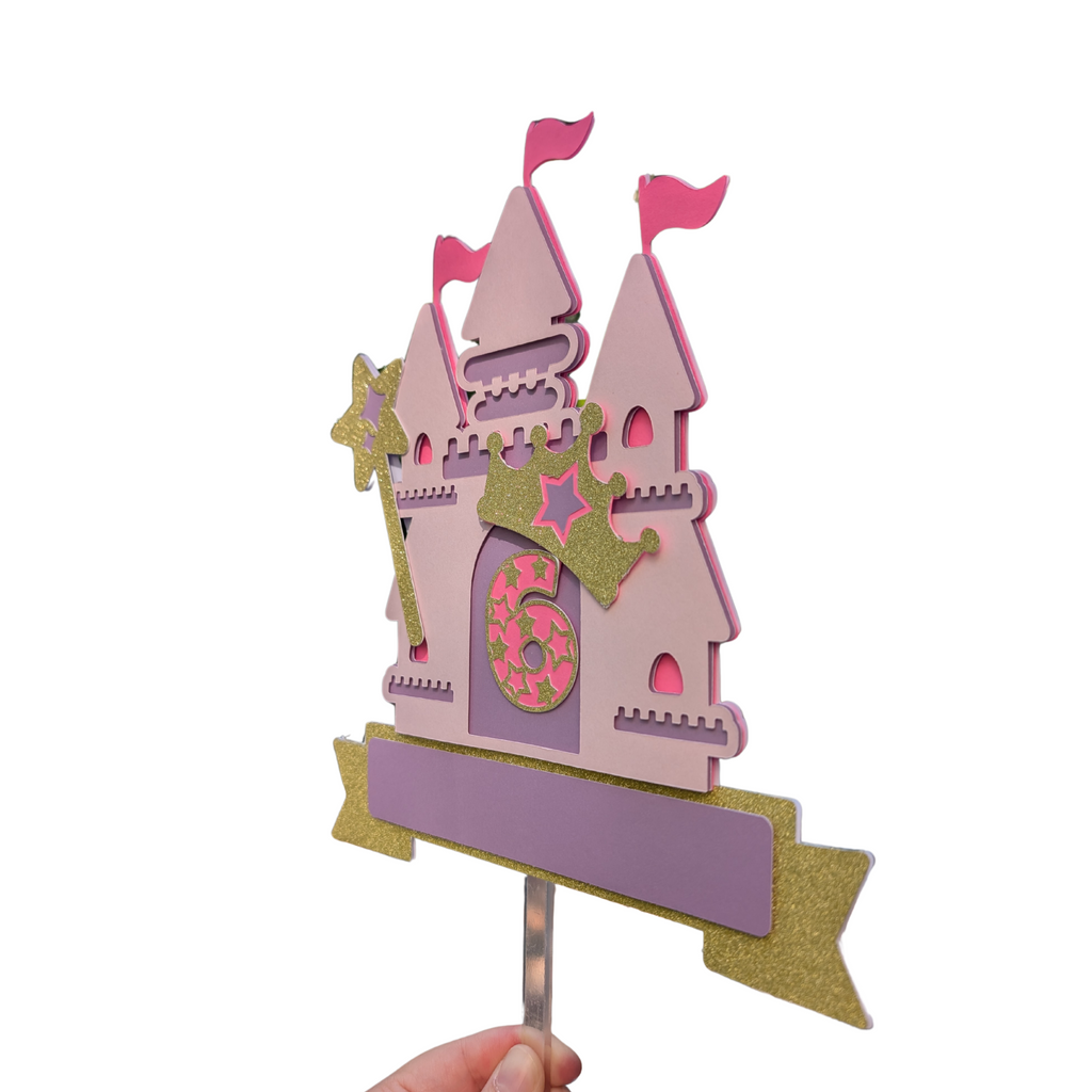 Princess castle cake topper